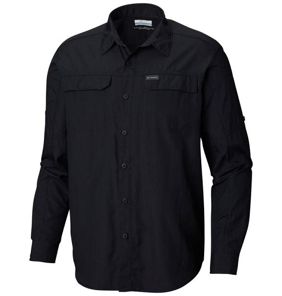 Columbia Silver Ridge II Shirts Black For Men's NZ39560 New Zealand